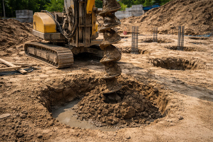 Как происходит бурение свай под фундамент — этапы и особенности