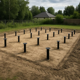 Свайный под дом 9×12 (буронабивные)