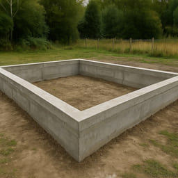 Заглублённая лента под подвал 8×12